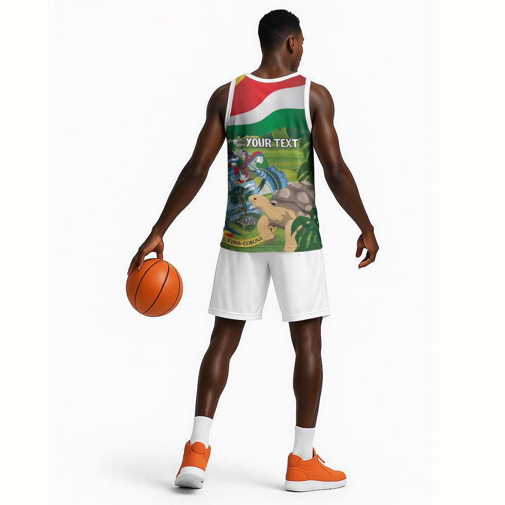 Seychelles National Day Personalized Basketball Jersey 50 Years Anniversary Lendepandans Sesel
