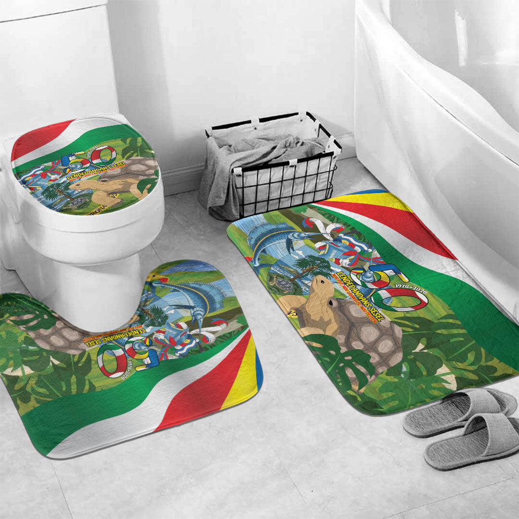 Seychelles National Day Bathroom Set 50 Years Anniversary Lendepandans Sesel