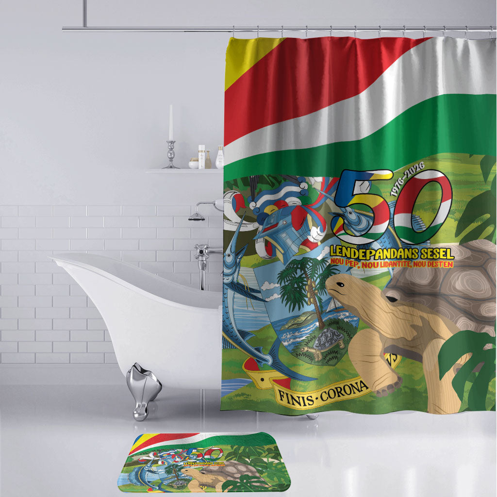 Seychelles National Day Bathroom Set 50 Years Anniversary Lendepandans Sesel