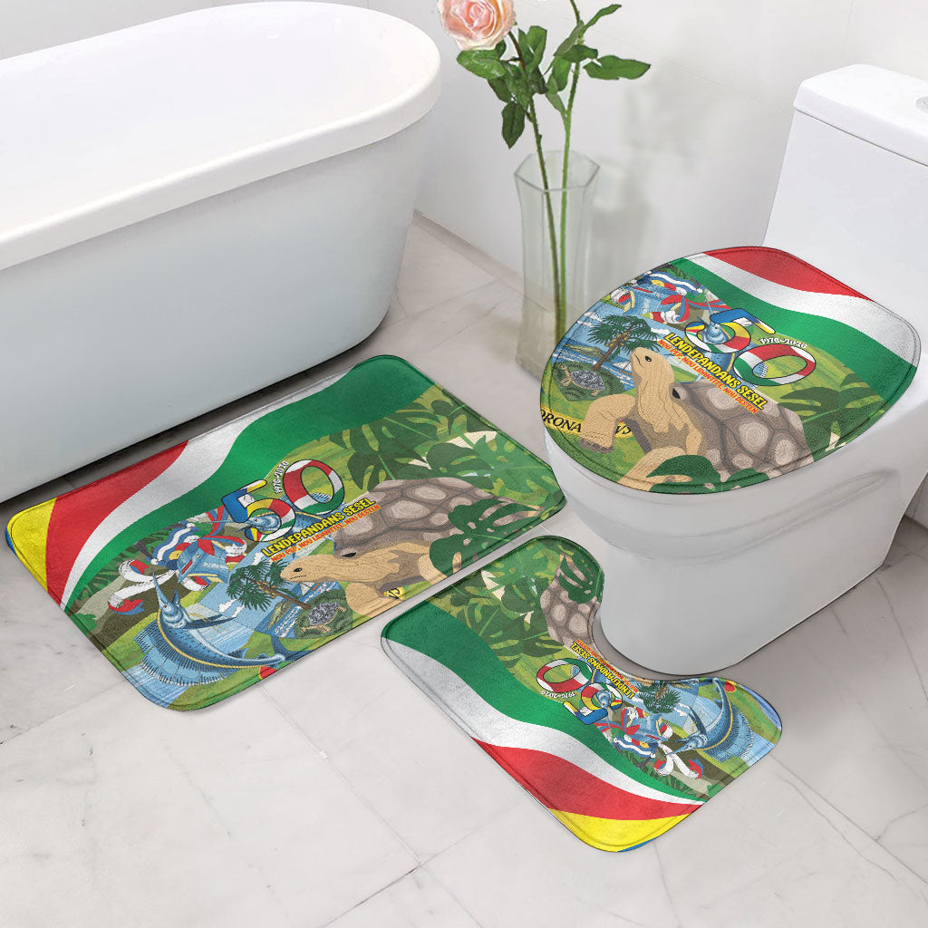 Seychelles National Day Bathroom Set 50 Years Anniversary Lendepandans Sesel