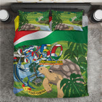 Seychelles National Day Bedding Set 50 Years Anniversary Lendepandans Sesel