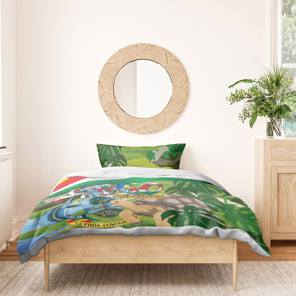 Seychelles National Day Bedding Set 50 Years Anniversary Lendepandans Sesel
