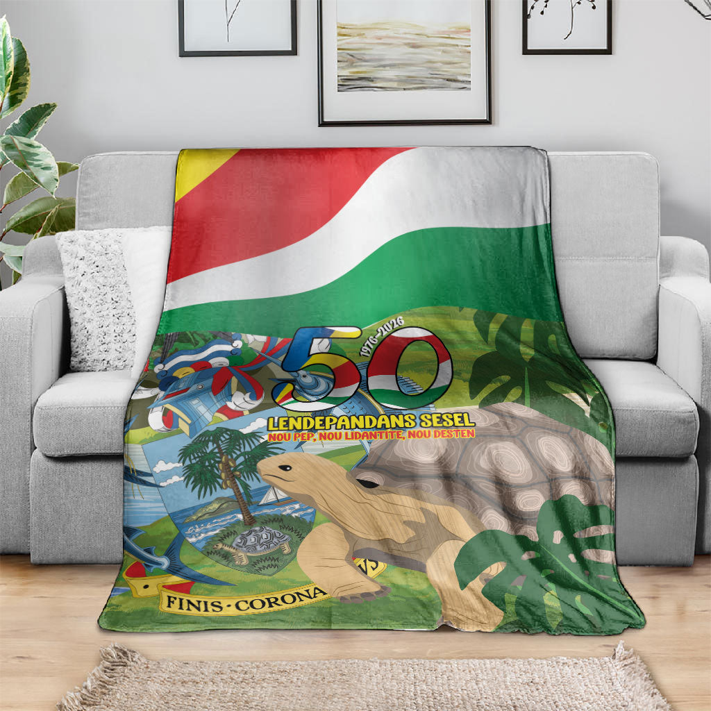 Seychelles National Day Blanket 50 Years Anniversary Lendepandans Sesel