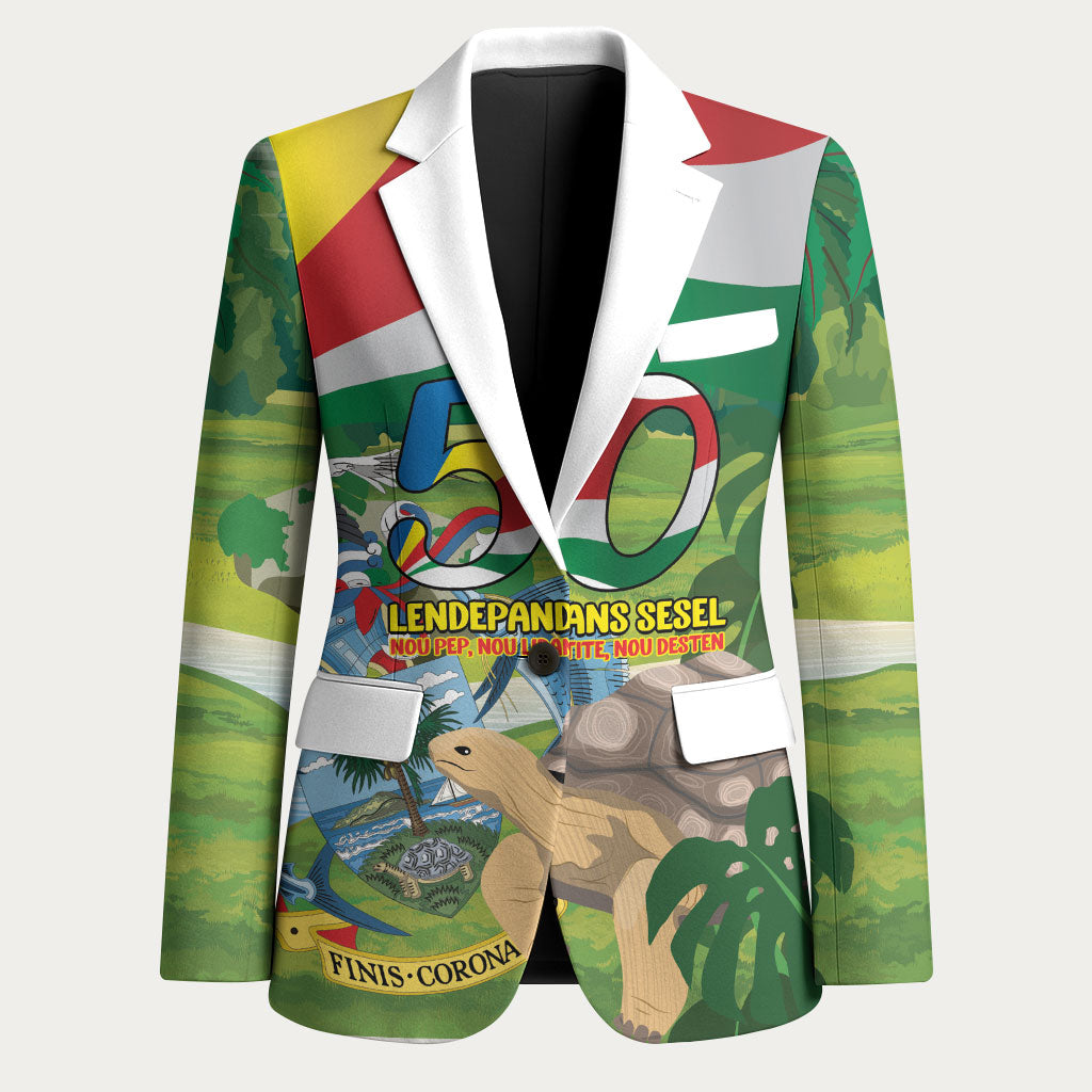 Seychelles National Day Personalized Blazer 50 Years Anniversary Lendepandans Sesel