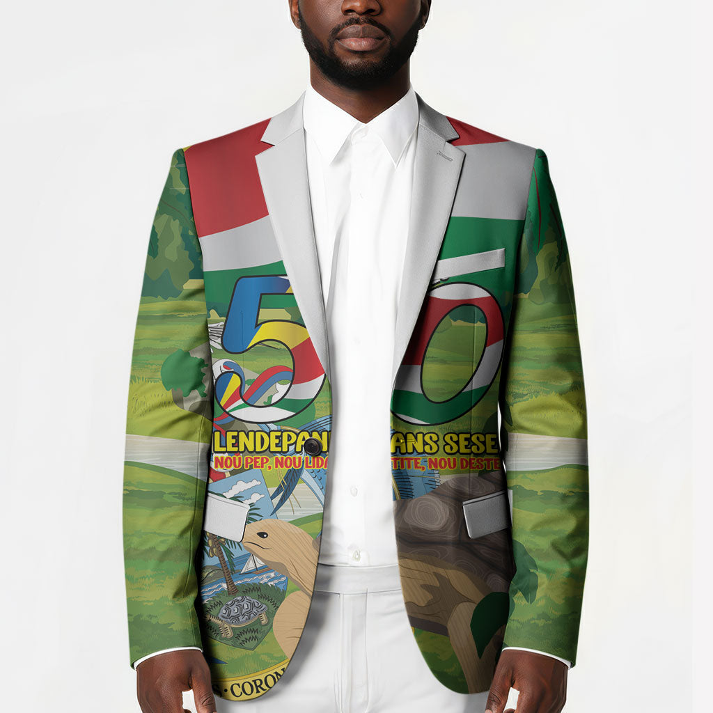 Seychelles National Day Personalized Blazer 50 Years Anniversary Lendepandans Sesel