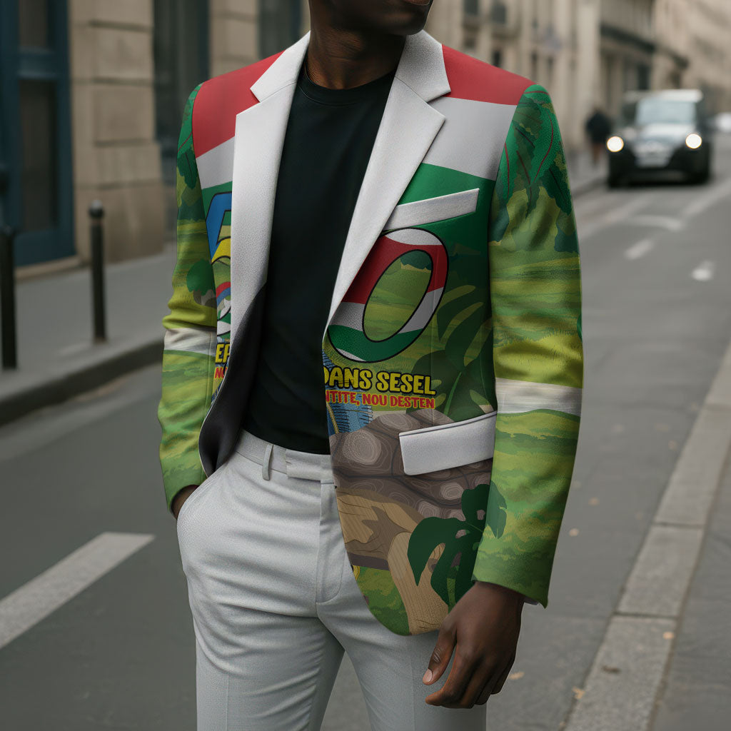 Seychelles National Day Personalized Blazer 50 Years Anniversary Lendepandans Sesel