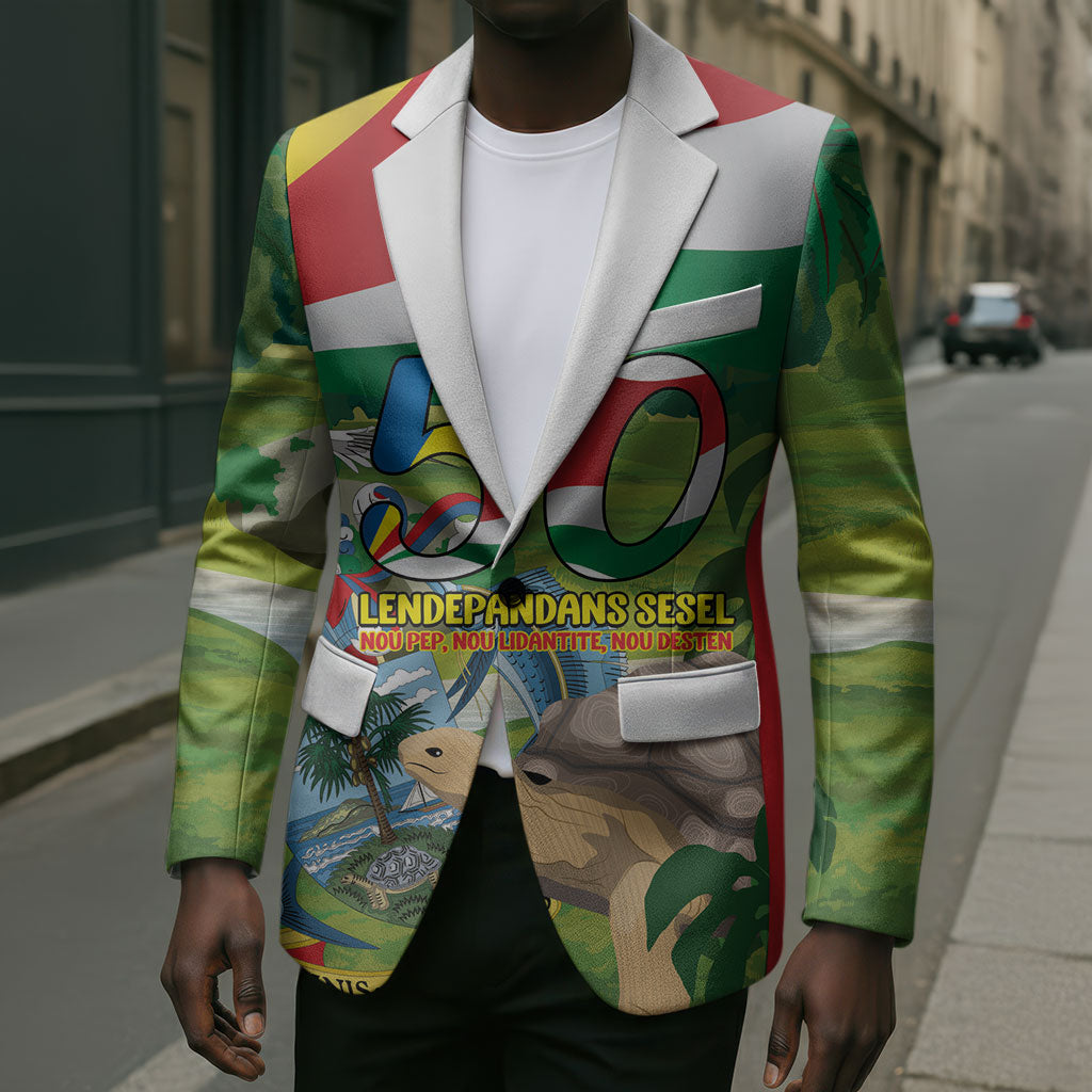 Seychelles National Day Personalized Blazer 50 Years Anniversary Lendepandans Sesel