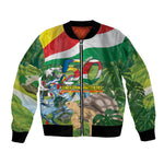 Seychelles National Day Personalized Bomber Jacket 50 Years Anniversary Lendepandans Sesel