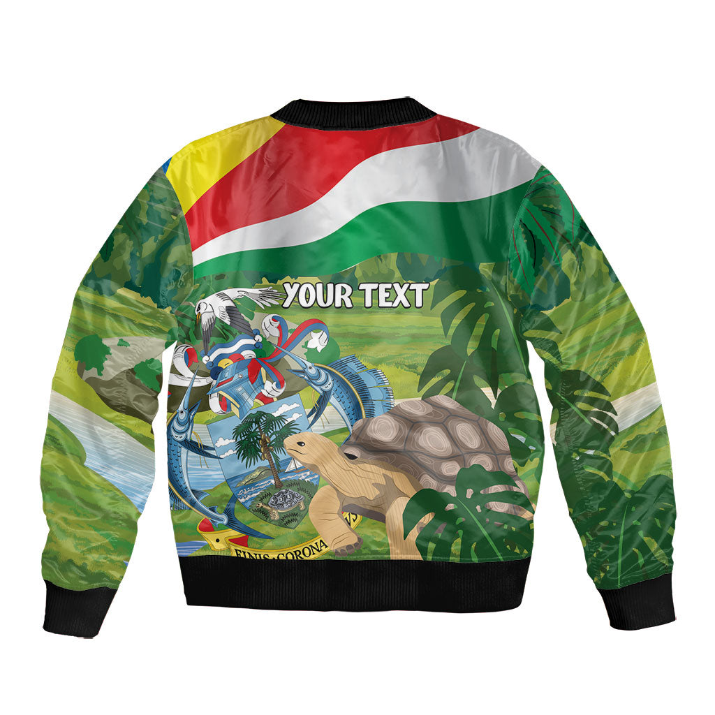 Seychelles National Day Personalized Bomber Jacket 50 Years Anniversary Lendepandans Sesel