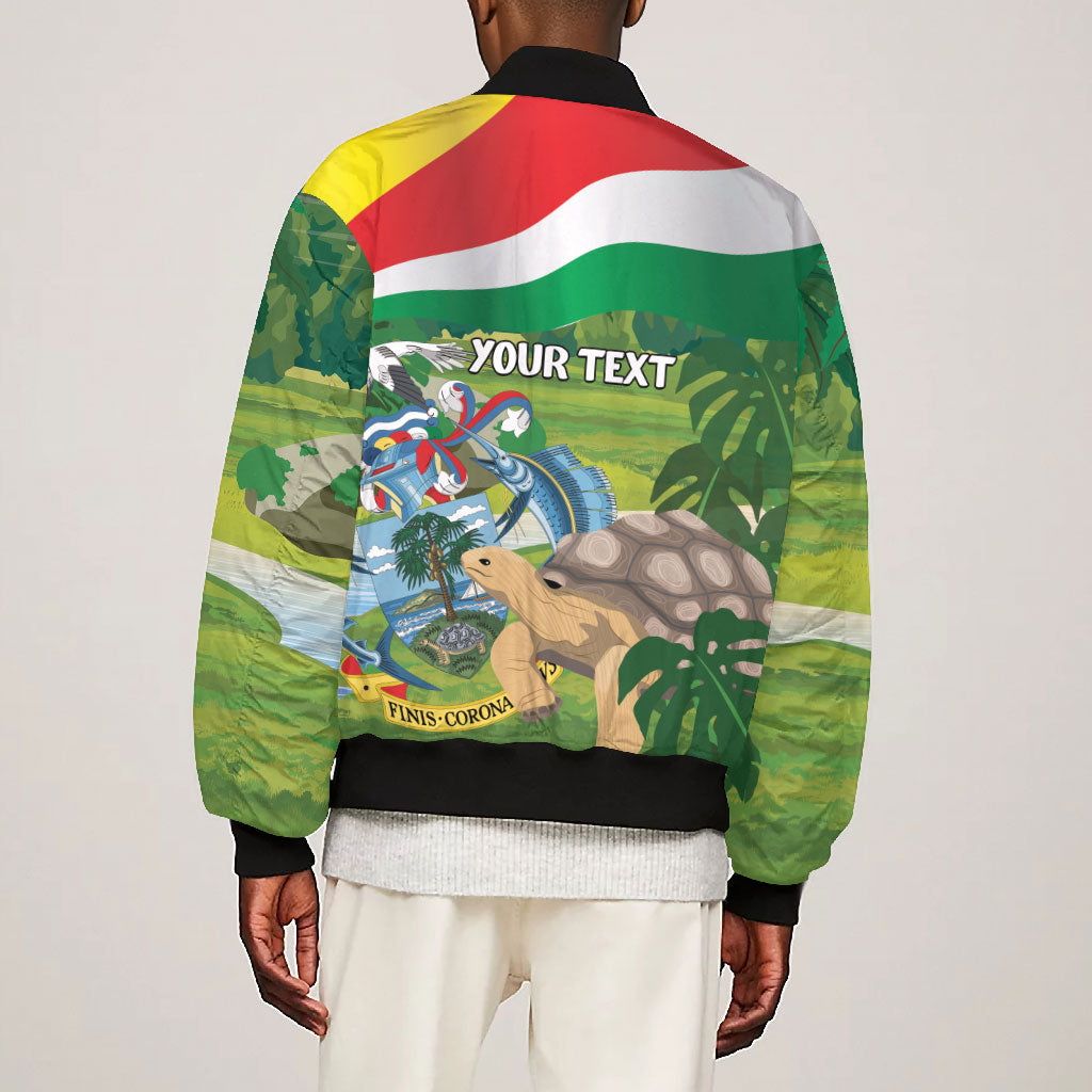 Seychelles National Day Personalized Bomber Jacket 50 Years Anniversary Lendepandans Sesel