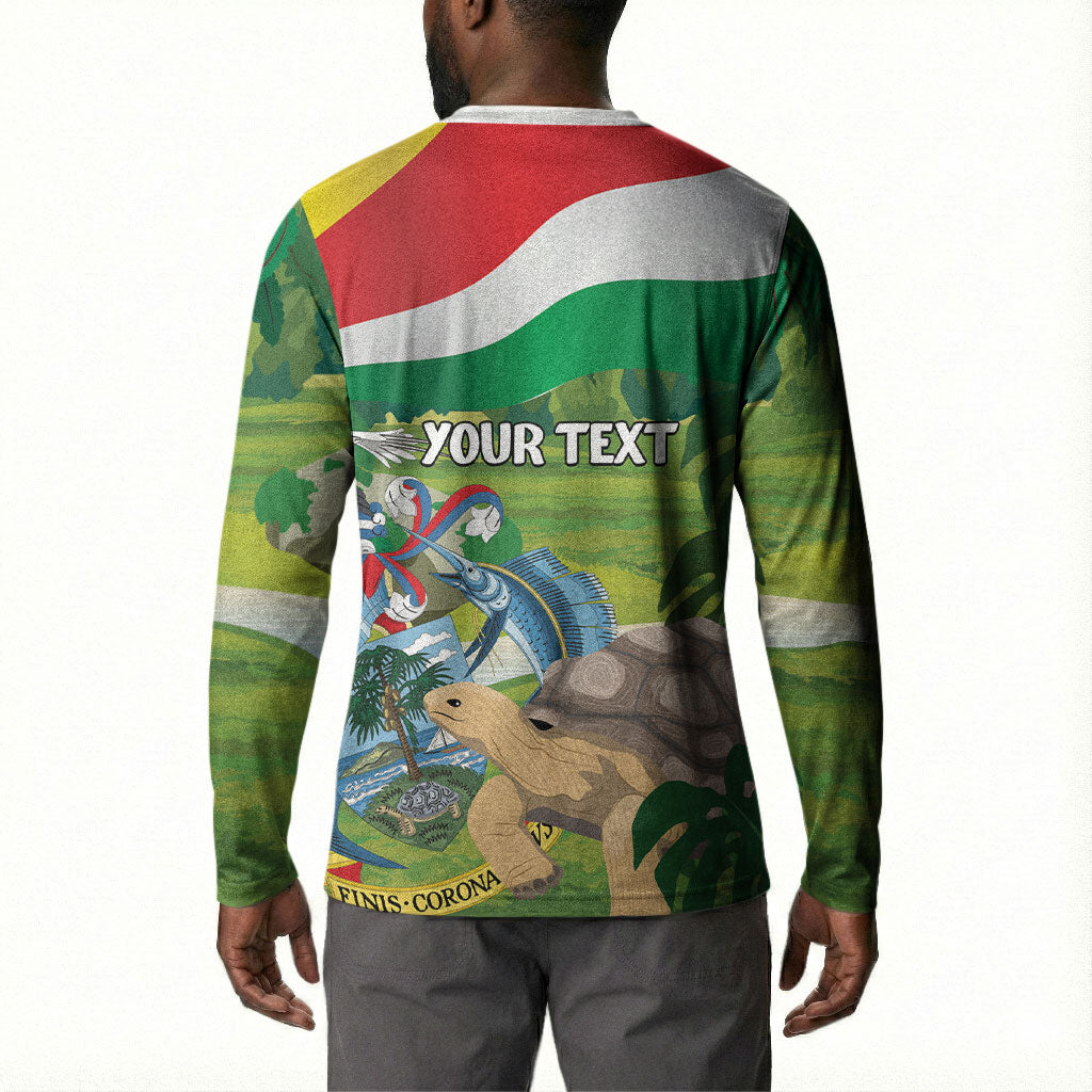 Seychelles National Day Personalized Button Sweatshirt 50 Years Anniversary Lendepandans Sesel