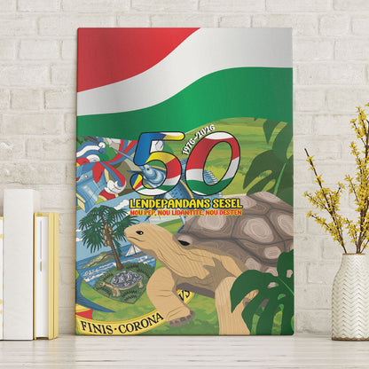 Seychelles National Day Canvas Wall Art 50 Years Anniversary Lendepandans Sesel