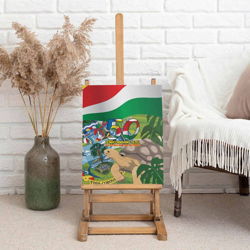Seychelles National Day Canvas Wall Art 50 Years Anniversary Lendepandans Sesel
