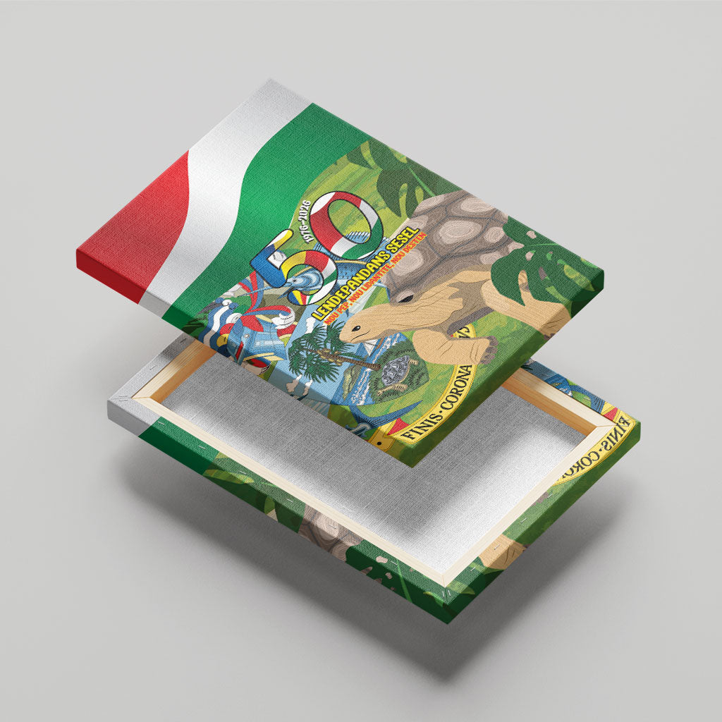 Seychelles National Day Canvas Wall Art 50 Years Anniversary Lendepandans Sesel