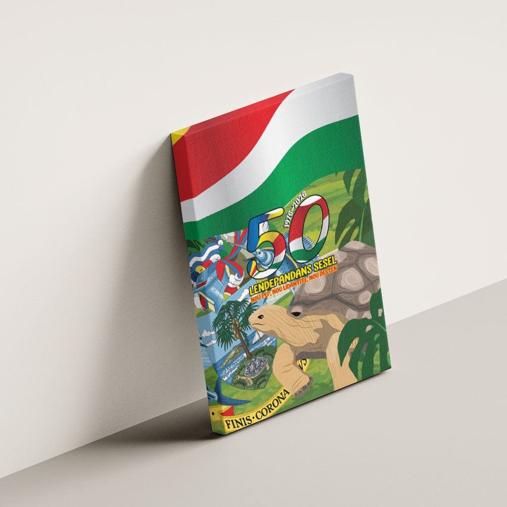 Seychelles National Day Canvas Wall Art 50 Years Anniversary Lendepandans Sesel