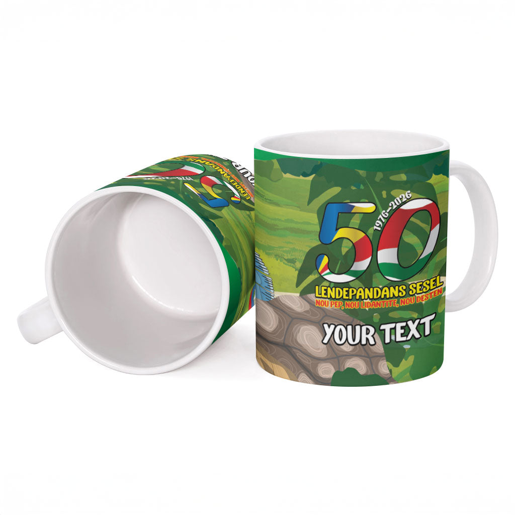 Seychelles National Day Personalized Ceramic Mug 50 Years Anniversary Lendepandans Sesel