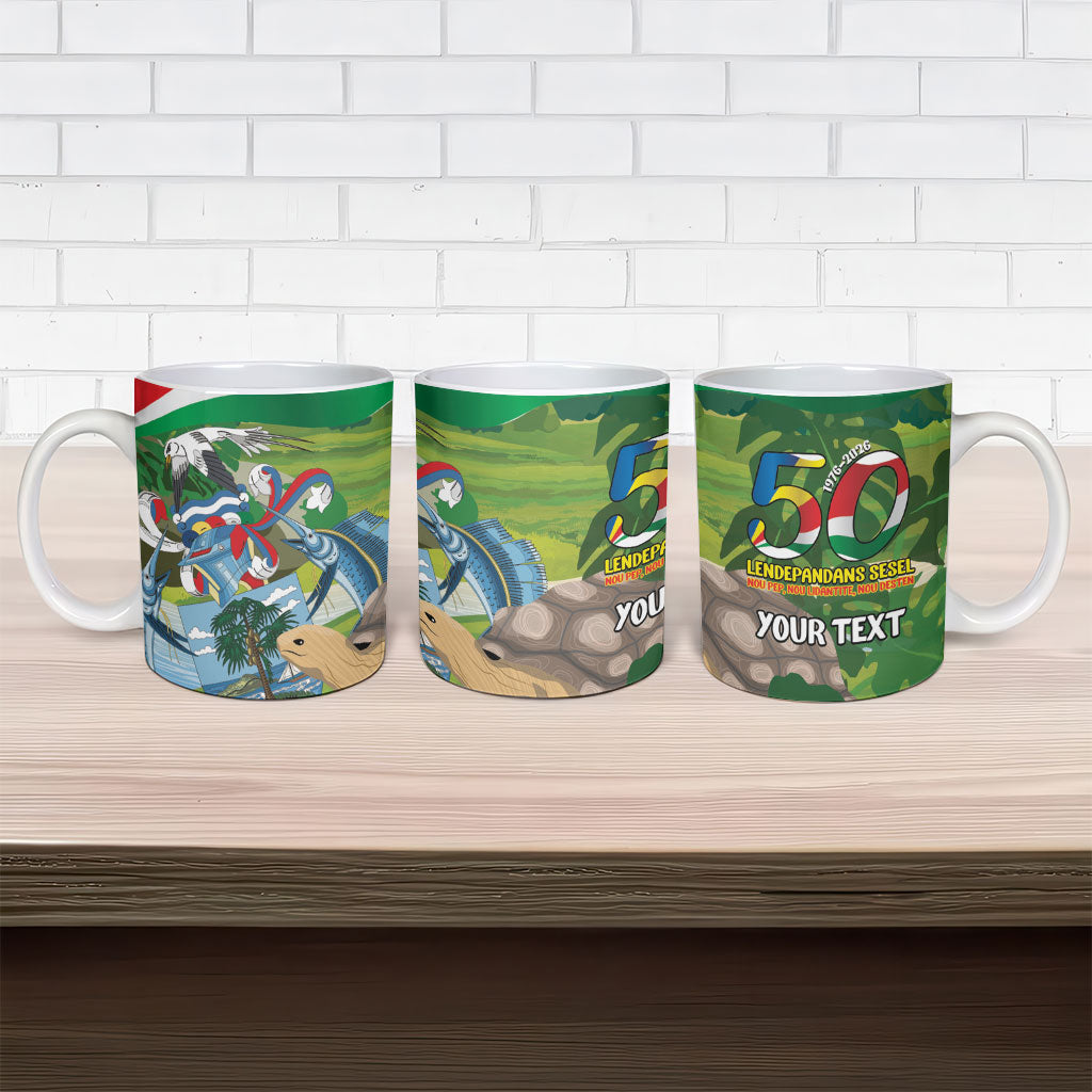 Seychelles National Day Personalized Ceramic Mug 50 Years Anniversary Lendepandans Sesel