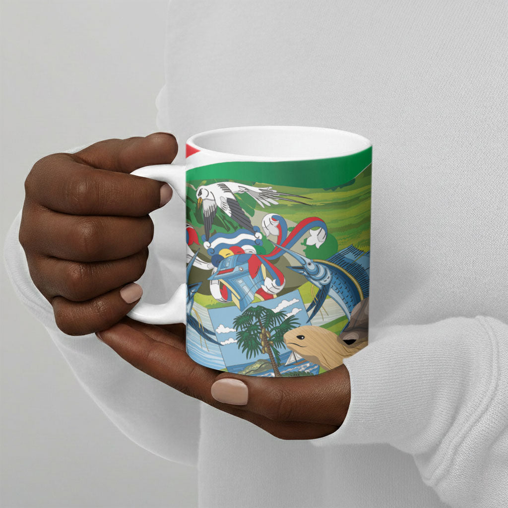 Seychelles National Day Personalized Ceramic Mug 50 Years Anniversary Lendepandans Sesel