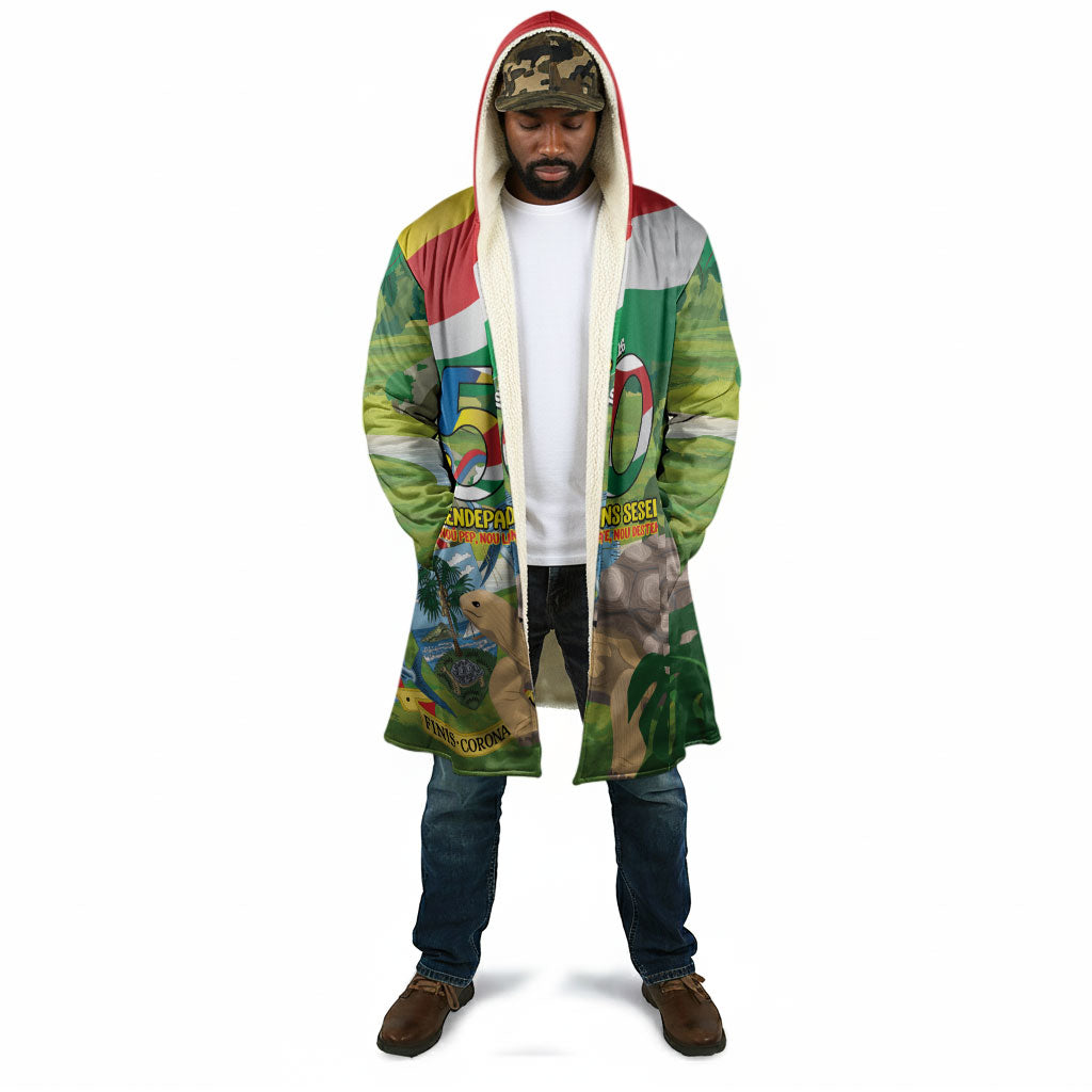 Seychelles National Day Personalized Cloak 50 Years Anniversary Lendepandans Sesel