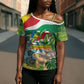Seychelles National Day Personalized Cross Shoulder Shirt 50 Years Anniversary Lendepandans Sesel