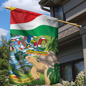Seychelles National Day Garden Flag 50 Years Anniversary Lendepandans Sesel