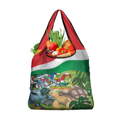 Seychelles National Day Grocery Bag 50 Years Anniversary Lendepandans Sesel