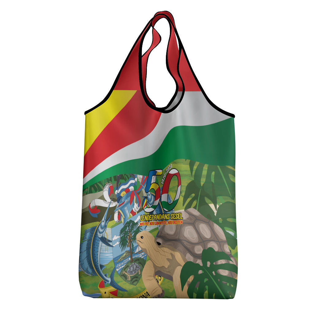 Seychelles National Day Grocery Bag 50 Years Anniversary Lendepandans Sesel