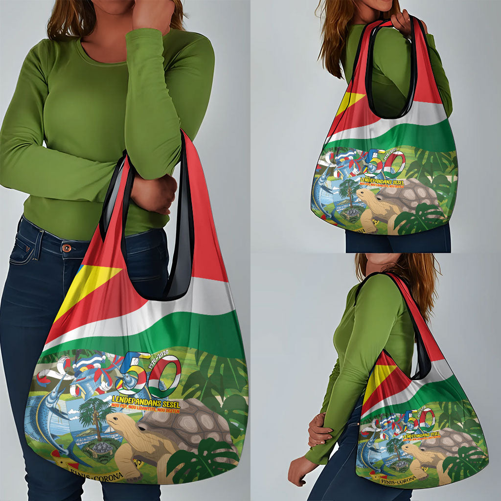 Seychelles National Day Grocery Bag 50 Years Anniversary Lendepandans Sesel