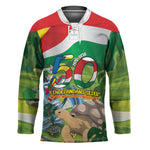 Seychelles National Day Personalized Hockey Jersey 50 Years Anniversary Lendepandans Sesel