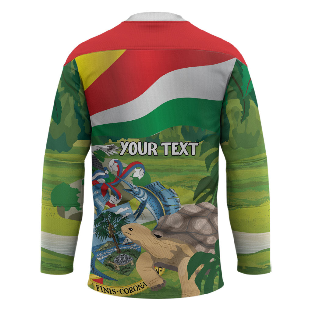 Seychelles National Day Personalized Hockey Jersey 50 Years Anniversary Lendepandans Sesel