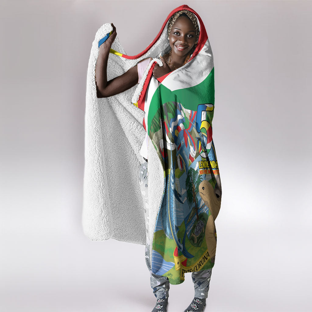 Seychelles National Day Hooded Blanket 50 Years Anniversary Lendepandans Sesel