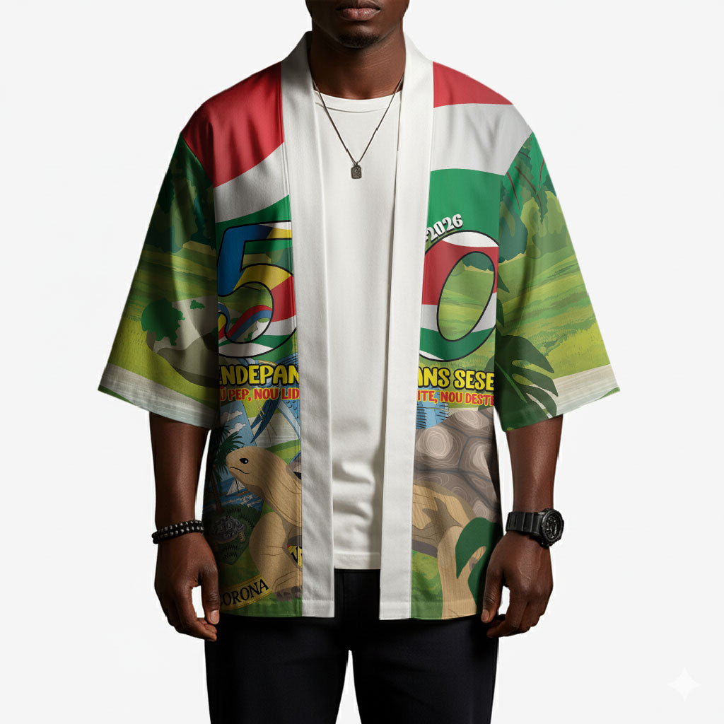 Seychelles National Day Personalized Kimono 50 Years Anniversary Lendepandans Sesel