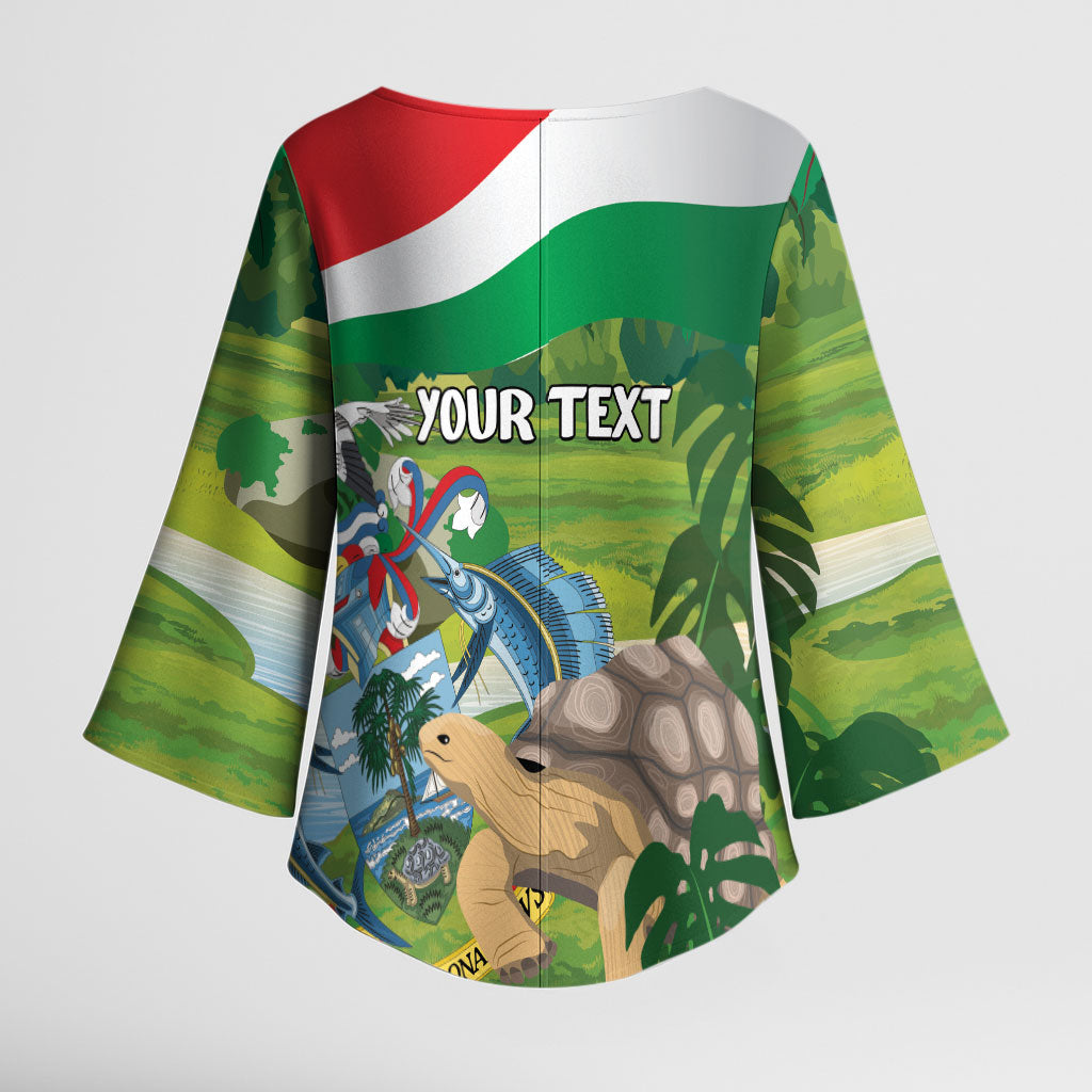 Seychelles National Day Personalized Kimono Sleeve Blouse 50 Years Anniversary Lendepandans Sesel