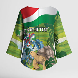 Seychelles National Day Personalized Kimono Sleeve Blouse 50 Years Anniversary Lendepandans Sesel