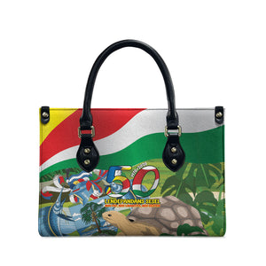 Seychelles National Day Leather Bag 50 Years Anniversary Lendepandans Sesel