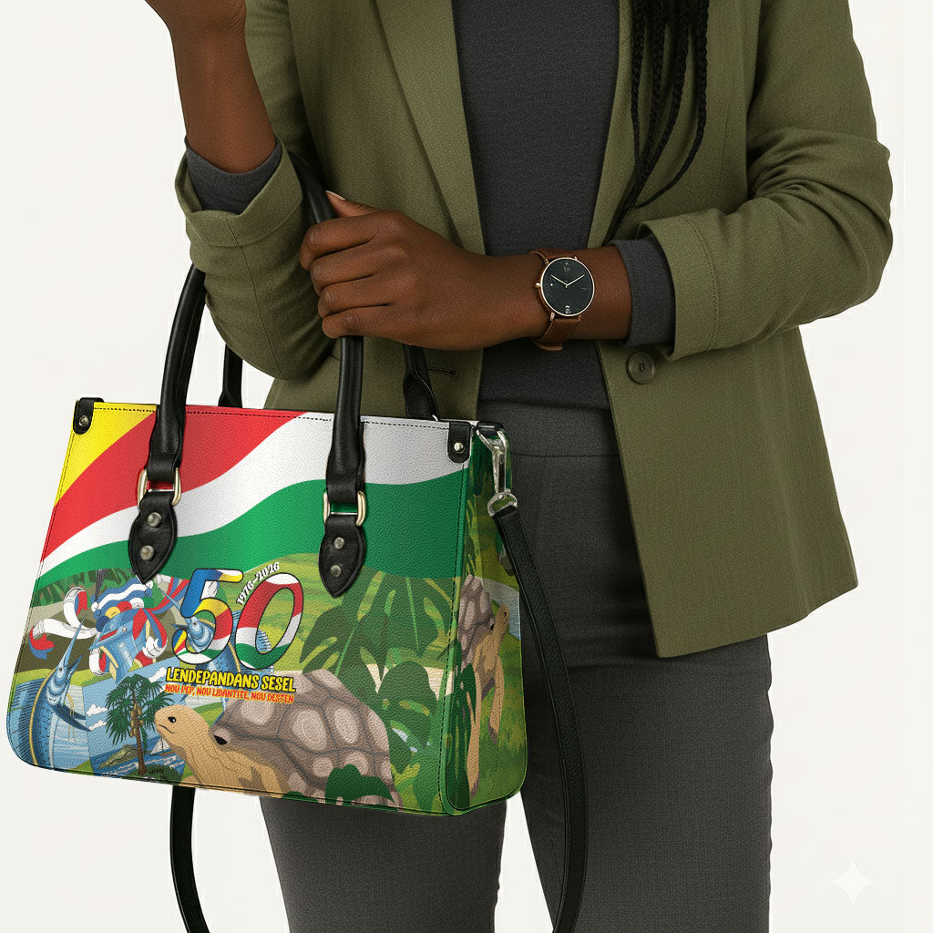 Seychelles National Day Leather Bag 50 Years Anniversary Lendepandans Sesel