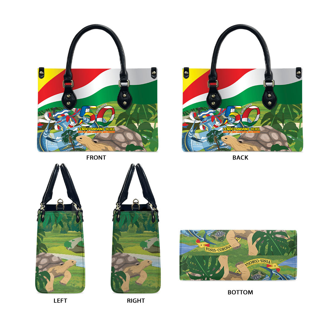 Seychelles National Day Leather Bag 50 Years Anniversary Lendepandans Sesel
