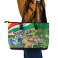 Seychelles National Day Leather Tote Bag 50 Years Anniversary Lendepandans Sesel