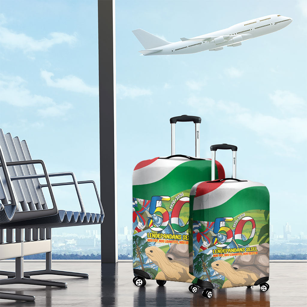 Seychelles National Day Luggage Cover 50 Years Anniversary Lendepandans Sesel