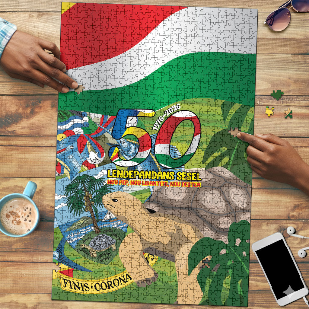 Seychelles National Day Puzzle 50 Years Anniversary Lendepandans Sesel