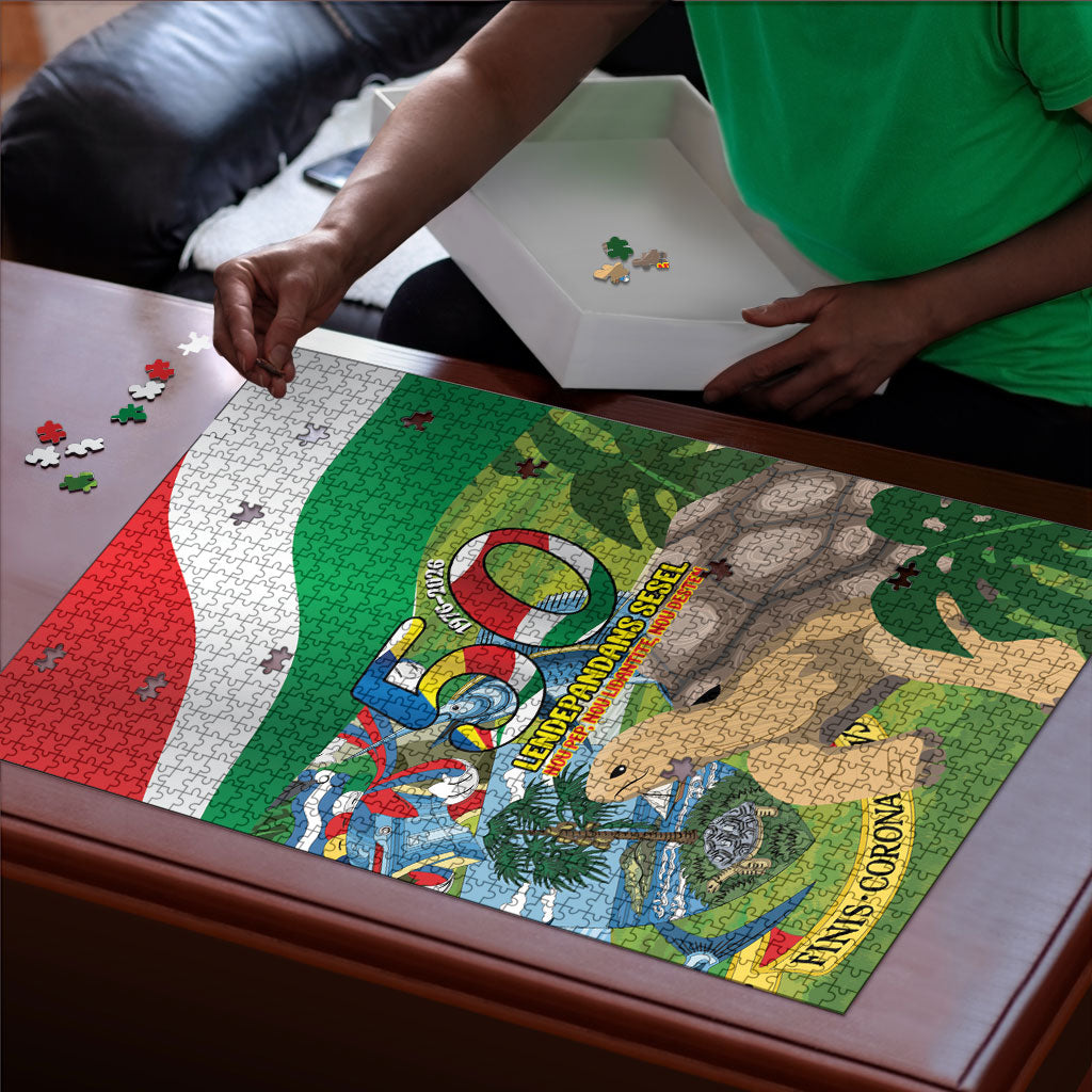 Seychelles National Day Puzzle 50 Years Anniversary Lendepandans Sesel