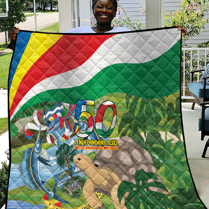 Seychelles National Day Quilt 50 Years Anniversary Lendepandans Sesel
