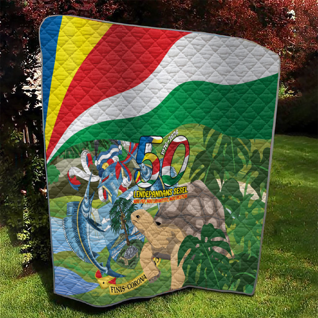 Seychelles National Day Quilt 50 Years Anniversary Lendepandans Sesel