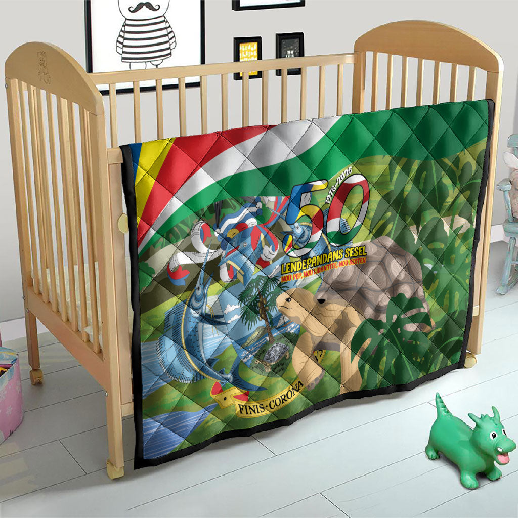 Seychelles National Day Quilt 50 Years Anniversary Lendepandans Sesel