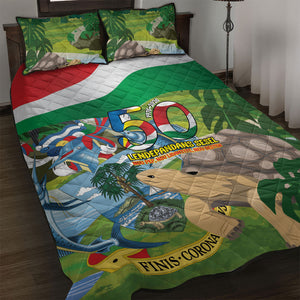Seychelles National Day Quilt Bed Set 50 Years Anniversary Lendepandans Sesel