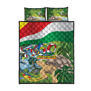 Seychelles National Day Quilt Bed Set 50 Years Anniversary Lendepandans Sesel