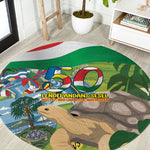 Seychelles National Day Round Carpet 50 Years Anniversary Lendepandans Sesel