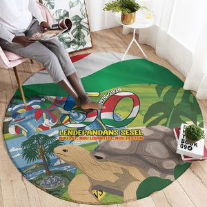 Seychelles National Day Round Carpet 50 Years Anniversary Lendepandans Sesel