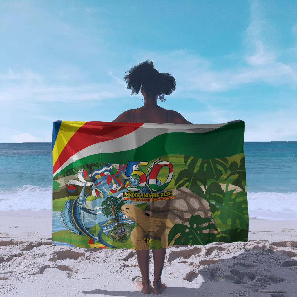 Seychelles National Day Sarong 50 Years Anniversary Lendepandans Sesel