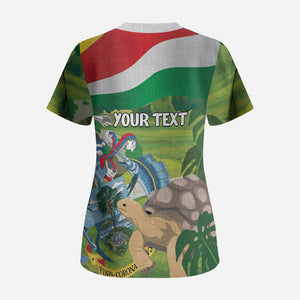 Seychelles National Day Personalized Scrub Top 50 Years Anniversary Lendepandans Sesel